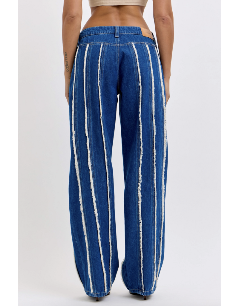 Cello Jeans Low Baggy Jean with Distressed Details