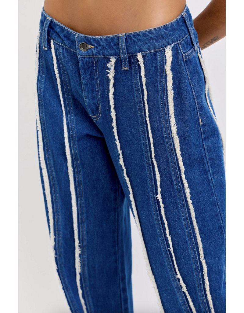 Cello Jeans Low Baggy Jean with Distressed Details