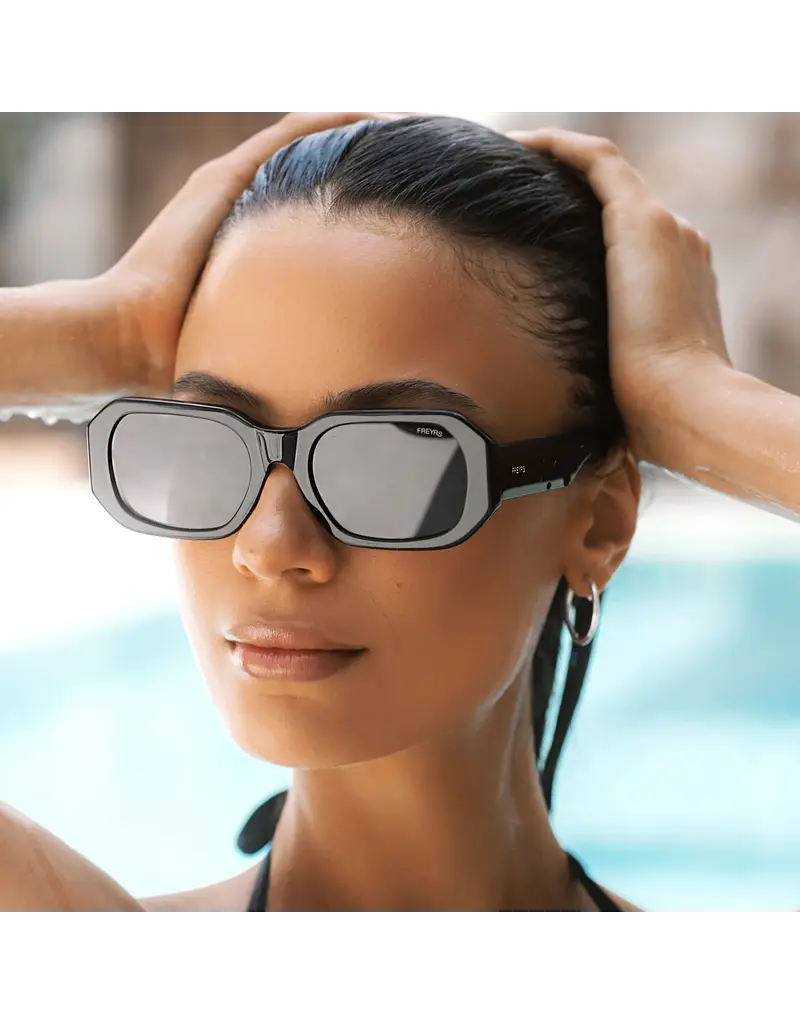 FREYRS Eyewear Onyx Acetate Women's Rectangular Sunglasses