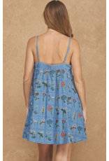 Strut + Bolt Botanist Botanical Embroidered Mini Dress