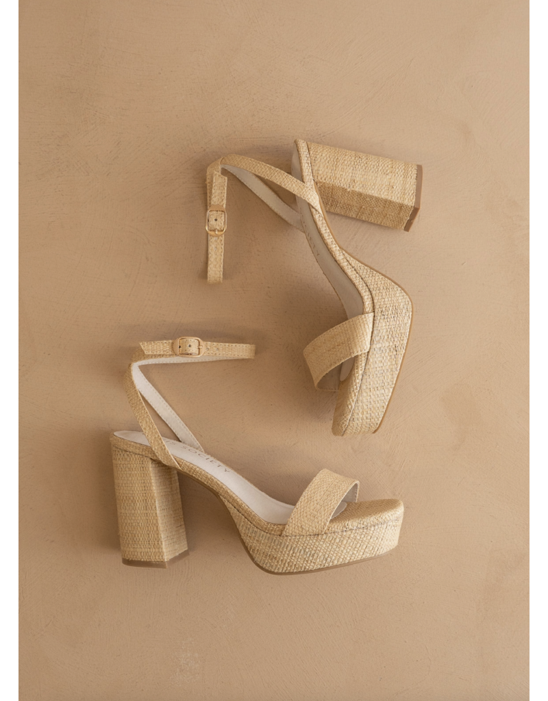 The Olympia Raffia Platform