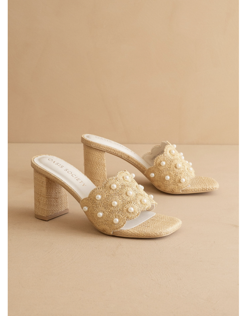 The Holland Raffia Mule Heel