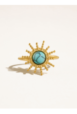 Flanerie Ainsley 18K Gold Non-Tarnish Adjustable Ring