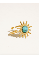 Flanerie Ainsley 18K Gold Non-Tarnish Adjustable Ring