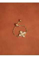 Flanerie Lelandi 18K Gold Non-Tarnish Adjustable Chain Ring