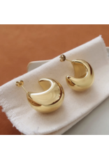 Flanerie Camilley 18K Gold Non-Tarnish Dome Earrings