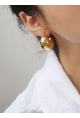 Flanerie Camilley 18K Gold Non-Tarnish Dome Earrings