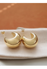 Flanerie Camilley 18K Gold Non-Tarnish Dome Earrings
