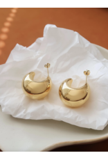 Flanerie Camilley 18K Gold Non-Tarnish Dome Earrings