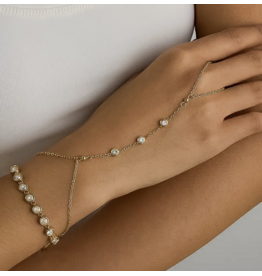 Flanerie Nadine 18K Gold Non-Tarnish Hand Chain Bracelet