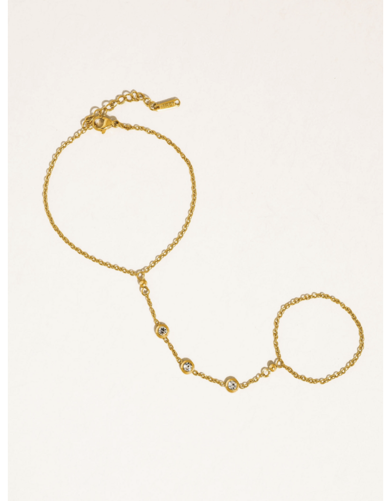 Flanerie Nadine 18K Gold Non-Tarnish Hand Chain Bracelet