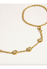 Flanerie Nadine 18K Gold Non-Tarnish Hand Chain Bracelet