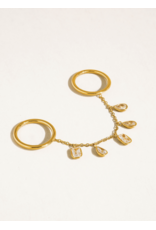 Flanerie Cosette 18K Gold Non-Tarnish Circle Drop Ring