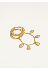 Flanerie Cosette 18K Gold Non-Tarnish Circle Drop Ring