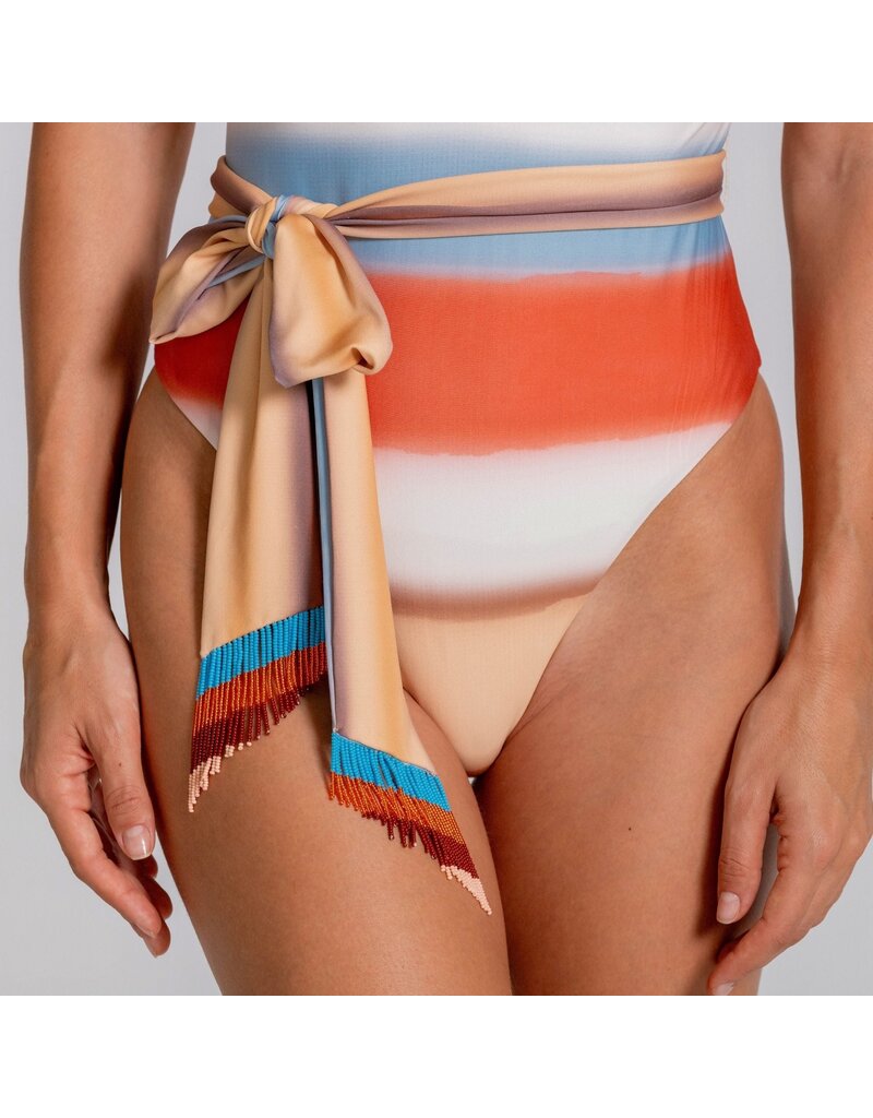 Cosita Linda Echoed Lines Plunge One Piece