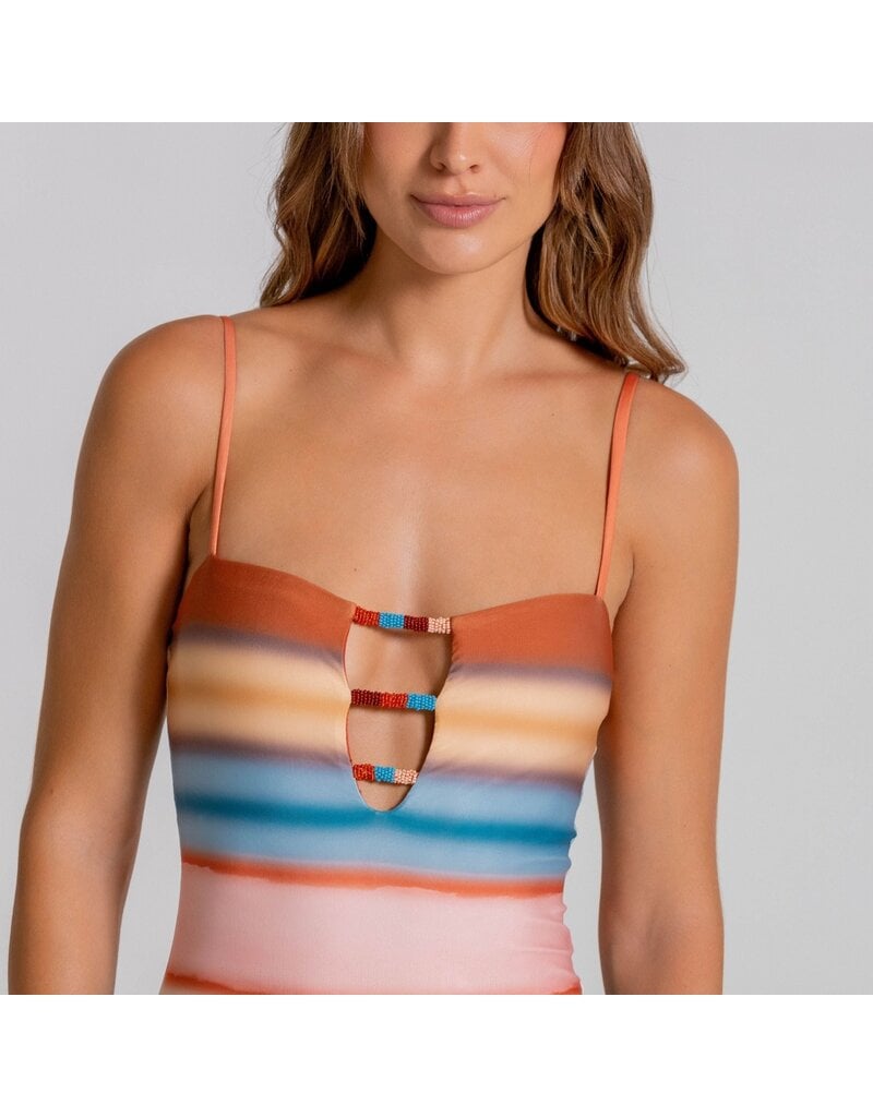 Cosita Linda Echoed Lines Cut Out One Piece