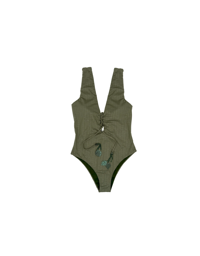 Cosita Linda Found Treasures Lace Up One Piece