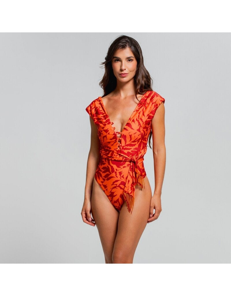 Cosita Linda Leaves Of The Sun Plunge One Piece