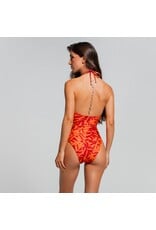 Cosita Linda Leaves Of The Sun Lace Up One Piece