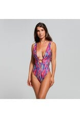 Cosita Linda Exotic Shade Plunge One Piece