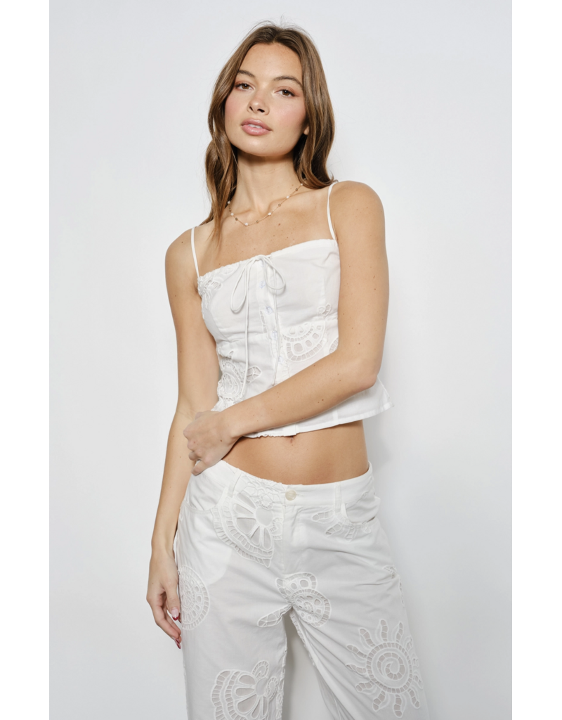 Pretty Garbage Halley Eyelet Top