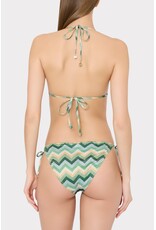 Milly Metallic Chevron Bikini Top