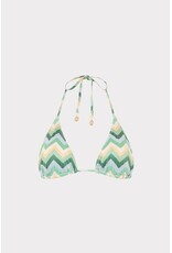Milly Metallic Chevron Bikini Top