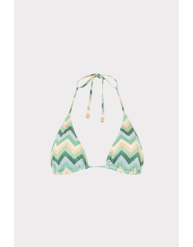 Milly Metallic Chevron Bikini Top