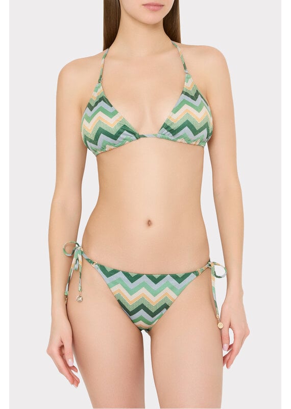 Milly Metallic Chevron Bikini Bottom