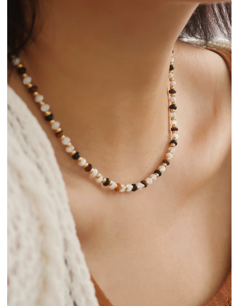 Flanerie Arrow 18K Gold Non-Tarnish Boho Beaded Necklace