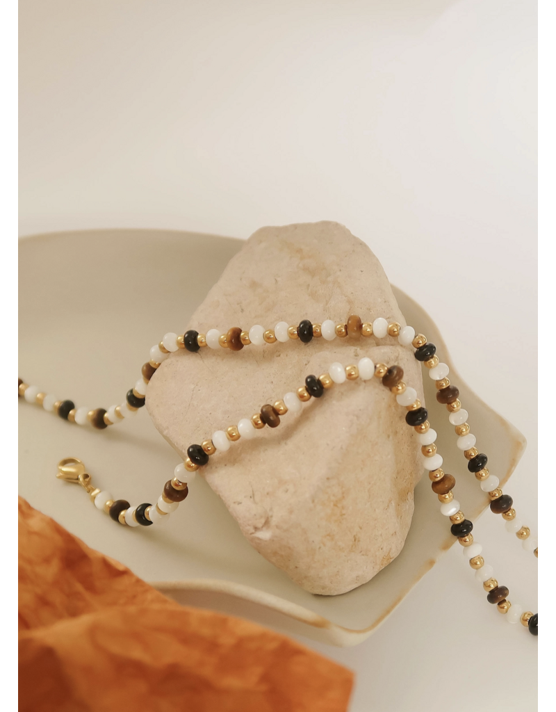 Flanerie Arrow 18K Gold Non-Tarnish Boho Beaded Necklace