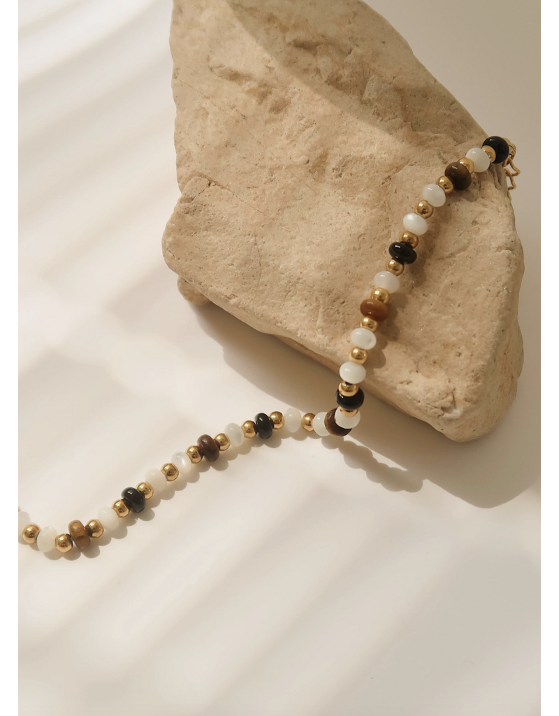 Flanerie Arrow 18K Gold Non-Tarnish Boho Beaded Necklace