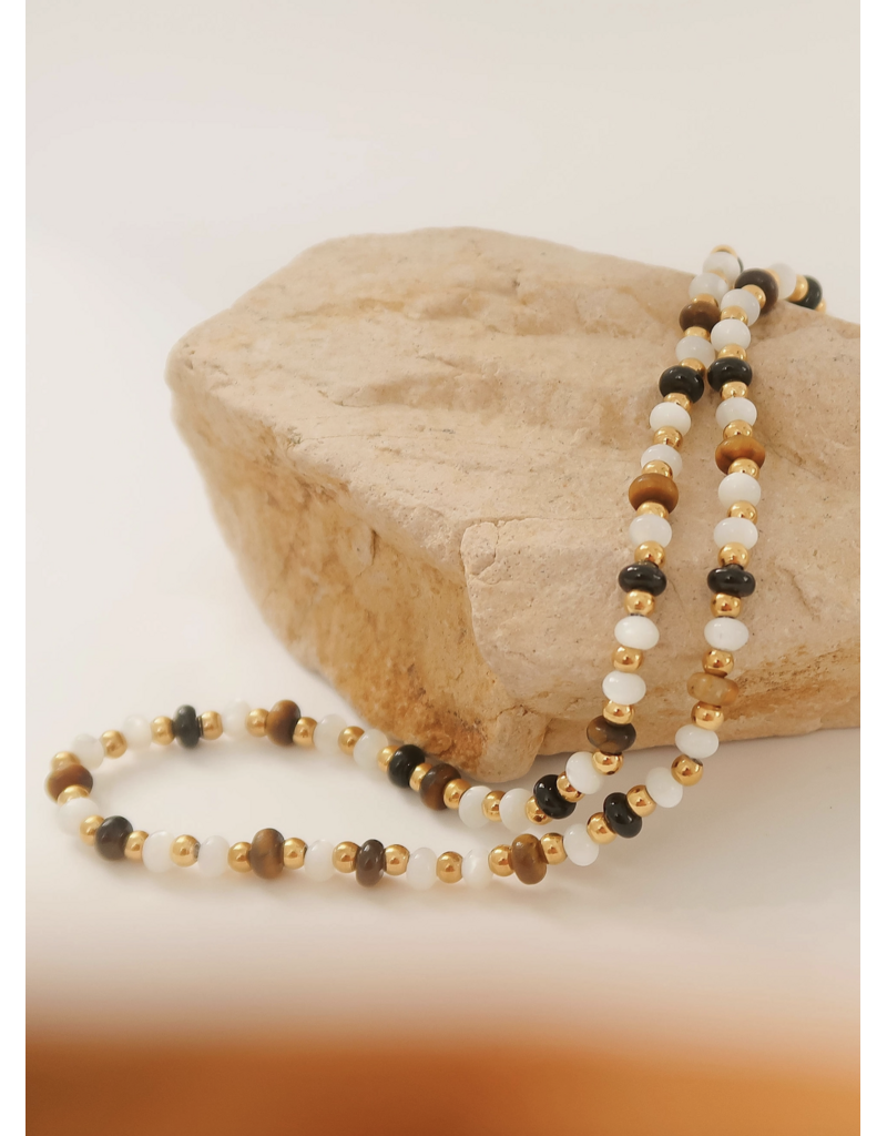 Flanerie Arrow 18K Gold Non-Tarnish Boho Beaded Necklace