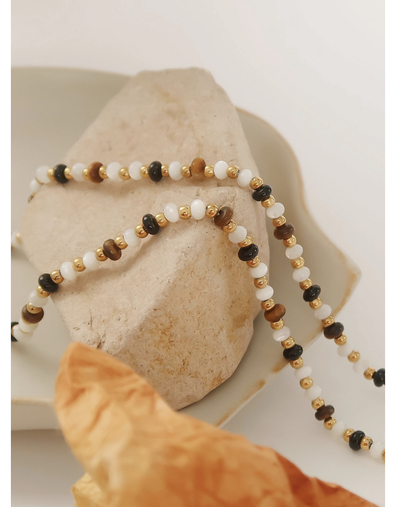 Flanerie Arrow 18K Gold Non-Tarnish Boho Beaded Necklace