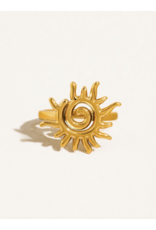 Flanerie Starwyn 18K Gold Non-Tarnish Sun Ring