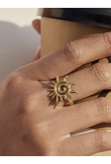 Flanerie Starwyn 18K Gold Non-Tarnish Sun Ring