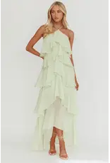 Victoria Halter Layered Maxi Dress