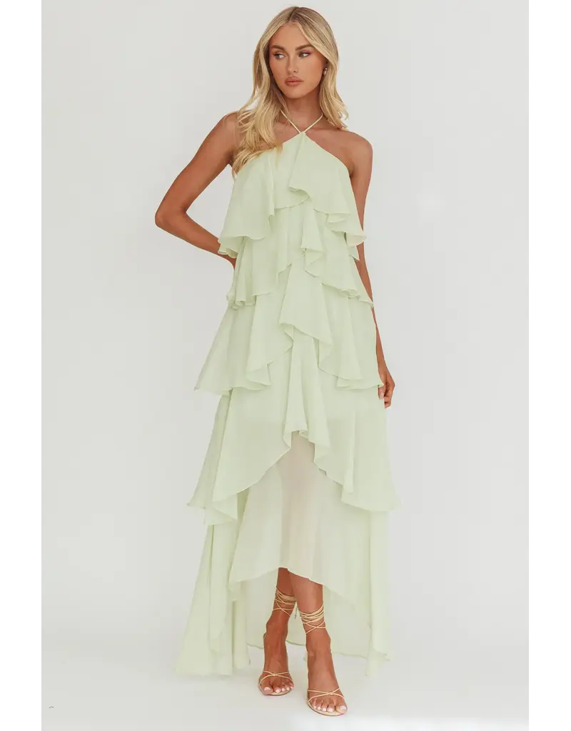 Victoria Halter Layered Maxi Dress