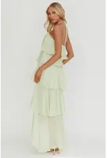 Victoria Halter Layered Maxi Dress