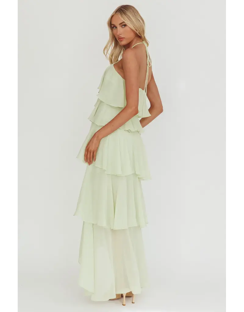Victoria Halter Layered Maxi Dress