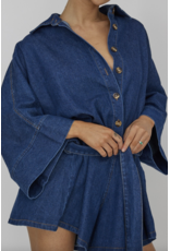 Shiela Bell Sleeved Denim Romper