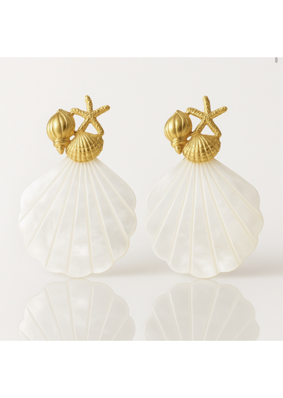 Sahira Jewelry Design Kyla Shell Earrings