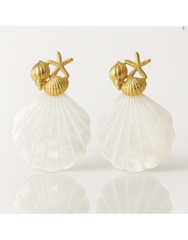 Sahira Jewelry Design Kyla Shell Earrings