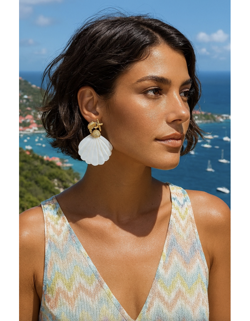 Sahira Jewelry Design Kyla Shell Earrings