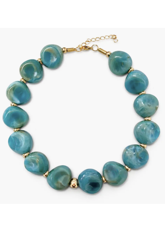 Sahira Jewelry Design Bahama Blue Beaded Necklace