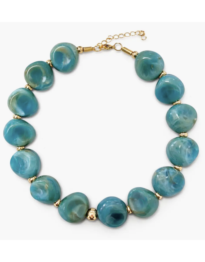 Sahira Jewelry Design Bahama Blue Beaded Necklace
