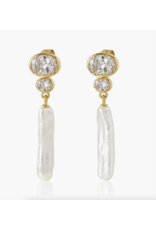 Sahira Jewelry Design Iris Pearl Drop Earrings