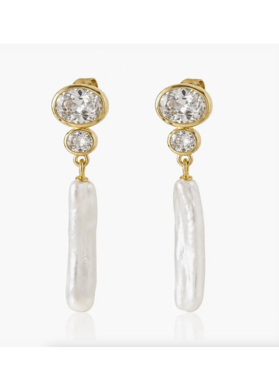 Sahira Jewelry Design Iris Pearl Drop Earrings