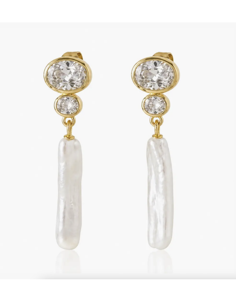 Sahira Jewelry Design Iris Pearl Drop Earrings