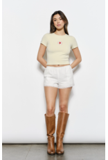 Pretty Garbage Fran Flower Bead Embroidered Tee